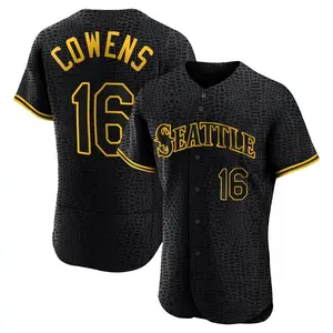 Al Cowens Seattle Mariners Authentic Snake Skin City Jersey - Black