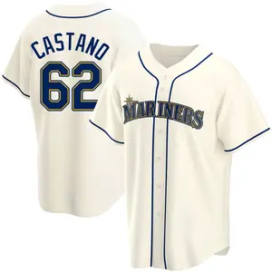 Blas Castano Seattle Mariners Youth Replica Alternate Jersey - Cream