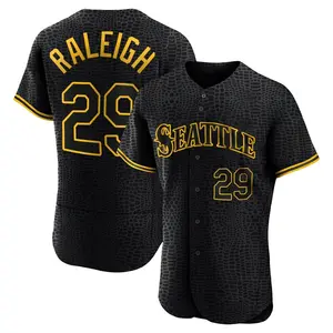 Cal Raleigh Seattle Mariners Authentic Snake Skin City Jersey - Black
