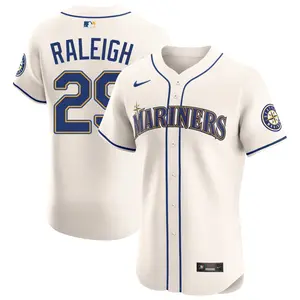 Cal Raleigh Seattle Mariners Elite Alternate Jersey - Cream