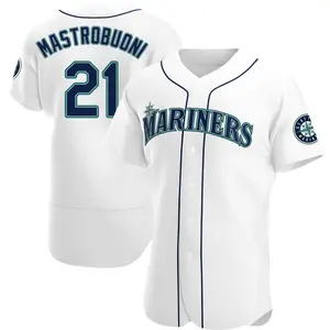Miles Mastrobuoni Seattle Mariners Authentic Home Jersey - White
