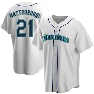 Miles Mastrobuoni Seattle Mariners Replica Home Jersey - White
