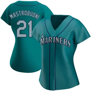 Miles Mastrobuoni Seattle Mariners Women's Replica Alternate Jersey - Aqua