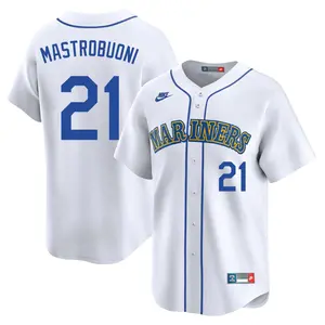 Miles Mastrobuoni Seattle Mariners Youth Limited Throwback Cooperstown Collection Jersey - White