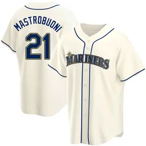 Miles Mastrobuoni Seattle Mariners Youth Replica Alternate Jersey - Cream